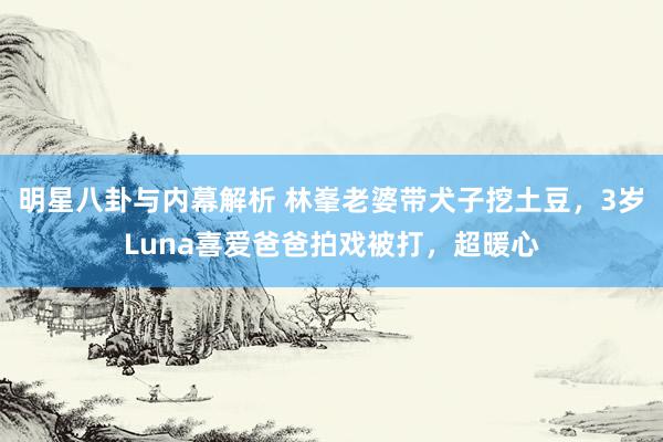 明星八卦与内幕解析 林峯老婆带犬子挖土豆，3岁Luna喜爱爸爸拍戏被打，超暖心