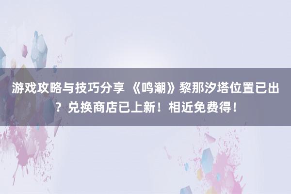 游戏攻略与技巧分享 《鸣潮》黎那汐塔位置已出？兑换商店已上新！相近免费得！