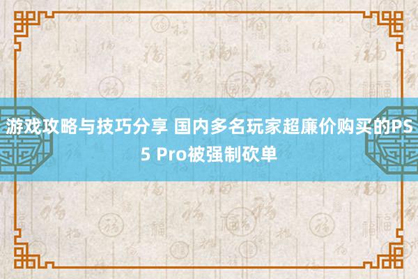 游戏攻略与技巧分享 国内多名玩家超廉价购买的PS5 Pro被强制砍单