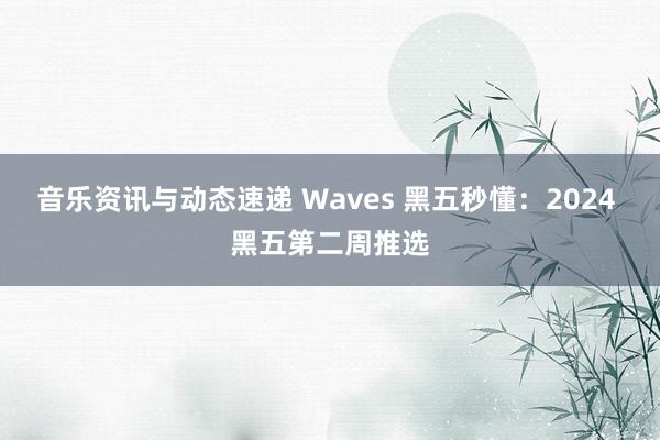 音乐资讯与动态速递 Waves 黑五秒懂：2024 黑五第二周推选