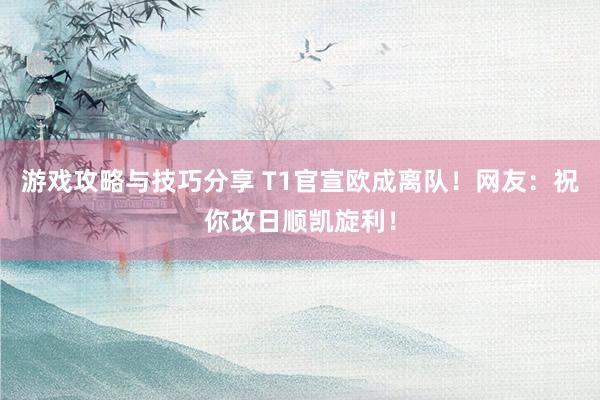 游戏攻略与技巧分享 T1官宣欧成离队！网友：祝你改日顺凯旋利！