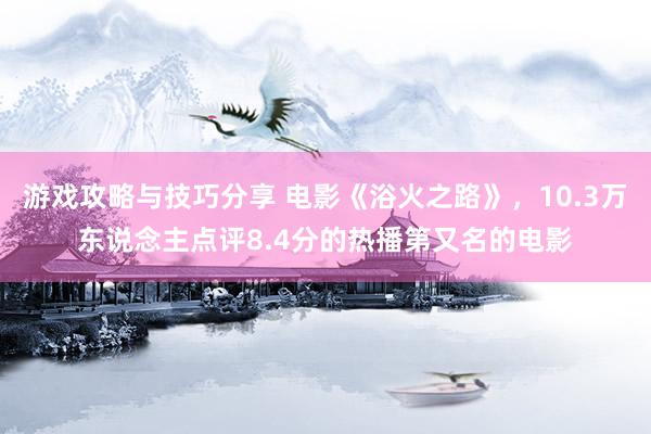 游戏攻略与技巧分享 电影《浴火之路》，10.3万东说念主点评8.4分的热播第又名的电影