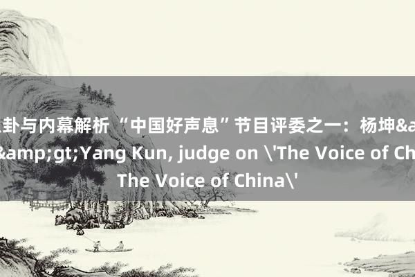 明星八卦与内幕解析 “中国好声息”节目评委之一：杨坤&lt;br/&gt;Yang Kun, judge on 'The Voice of China'